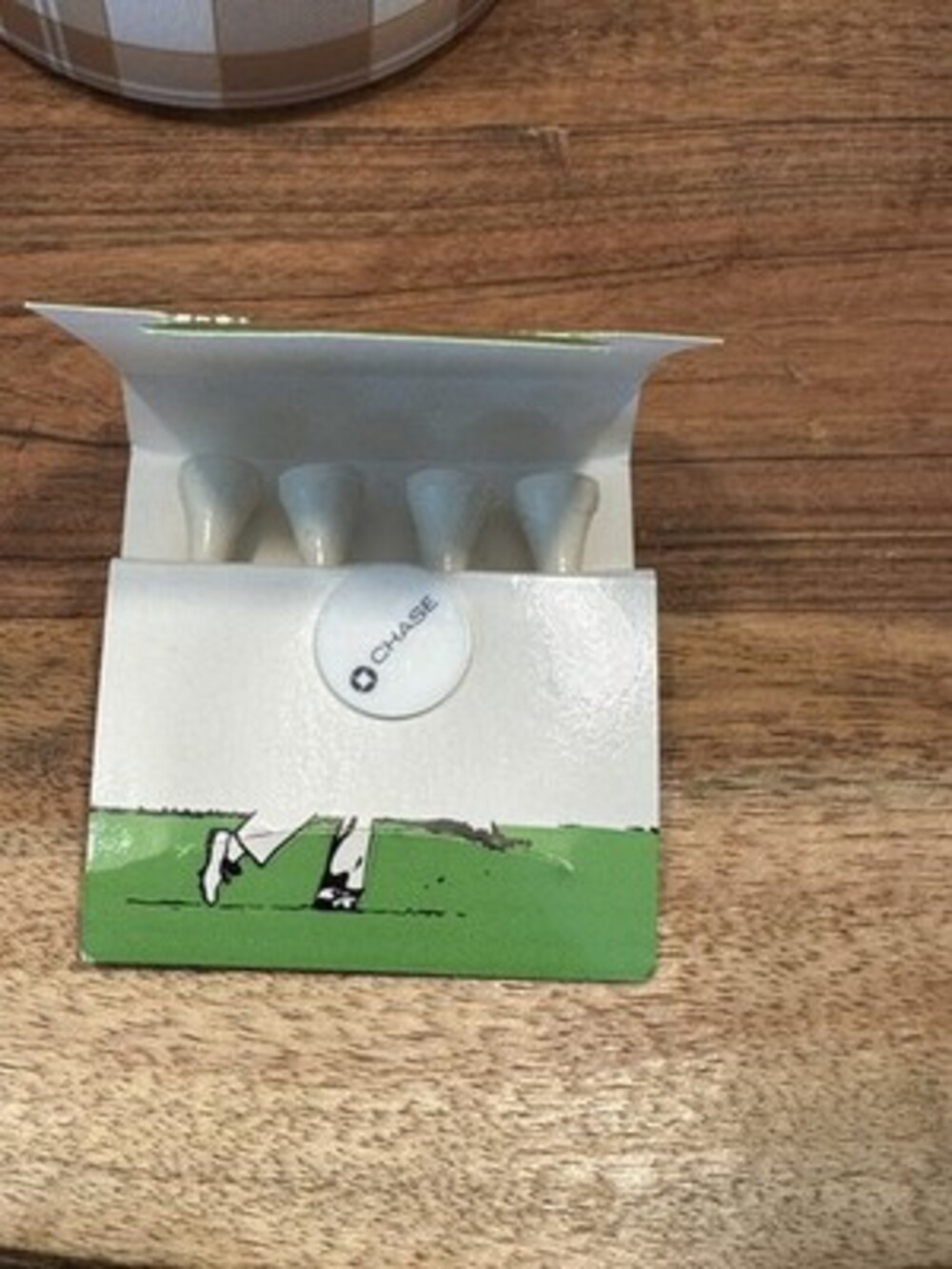 Vtg CHASE Golf Tees Matchbook Packaging BANK Advertising Memorabilia NIP